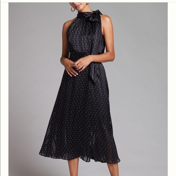 Anthropologie Dresses & Skirts - NWOT Anthropologie Sachin + Babi polka dot halter tie neck dress size 6 small .
